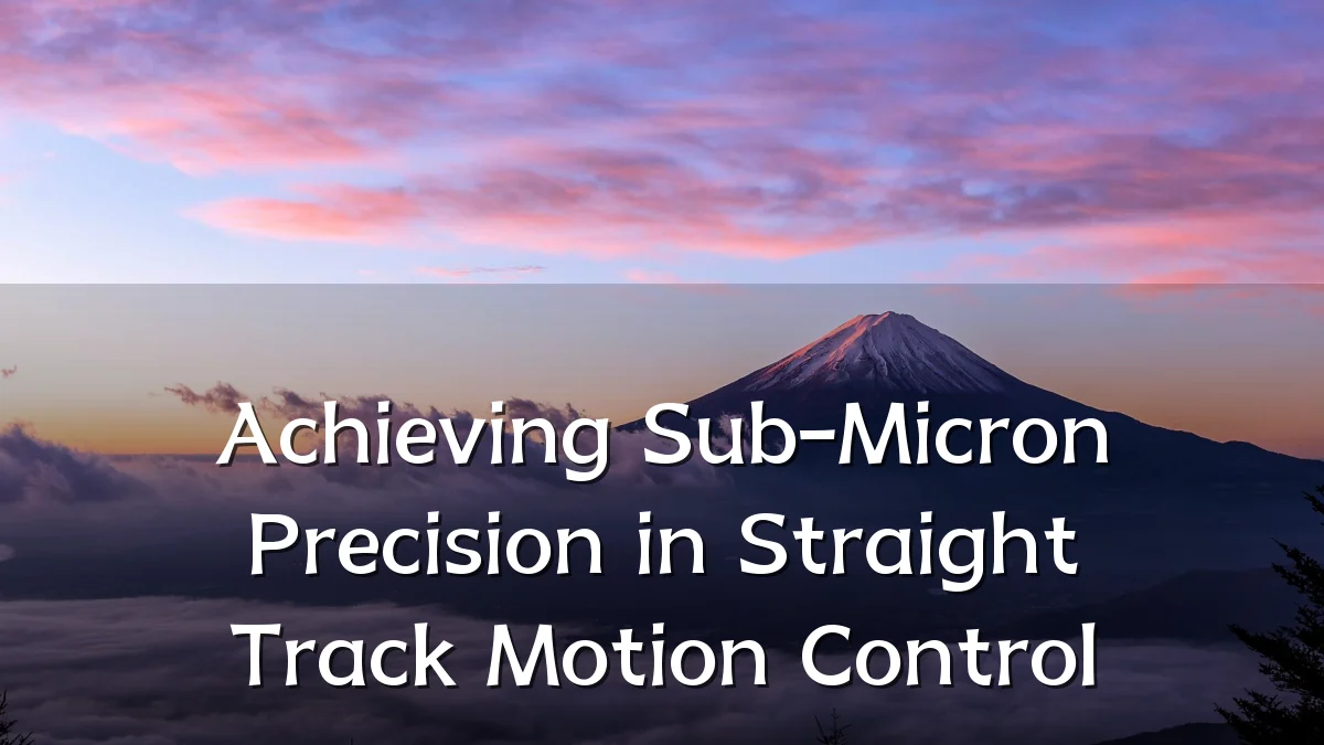 Achieving Sub-Micron Precision in Straight Track Motion Control