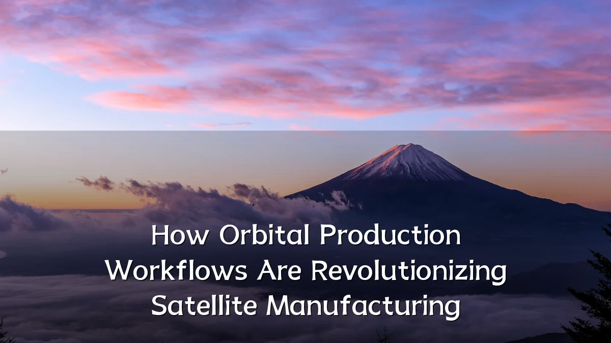 How Orbital Production Workflows Are Revolutionizing Satellite Manufacturing