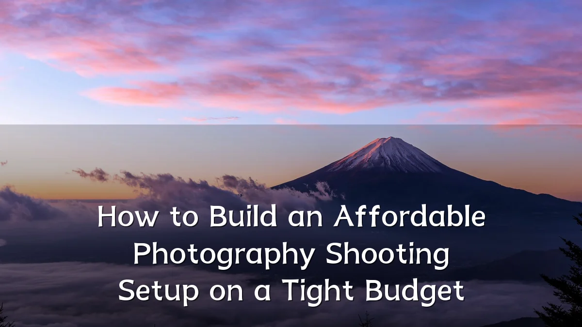 How to Build an Affordable Photography Shooting Setup on a Tight Budget