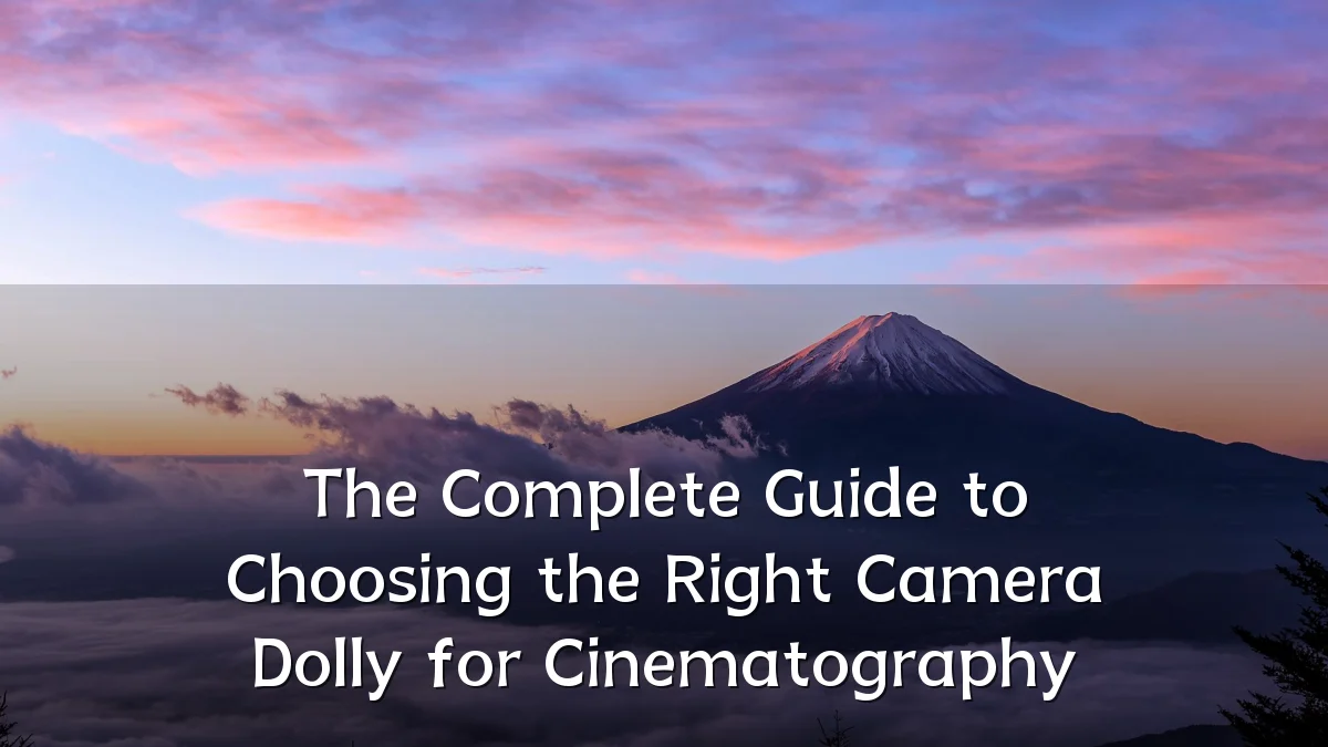 The Complete Guide to Choosing the Right Camera Dolly for Cinematography