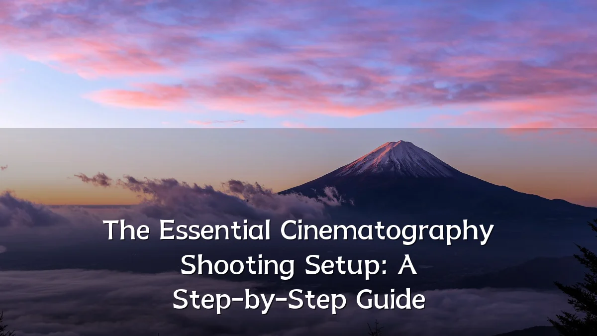 The Essential Cinematography Shooting Setup: A Step-by-Step Guide